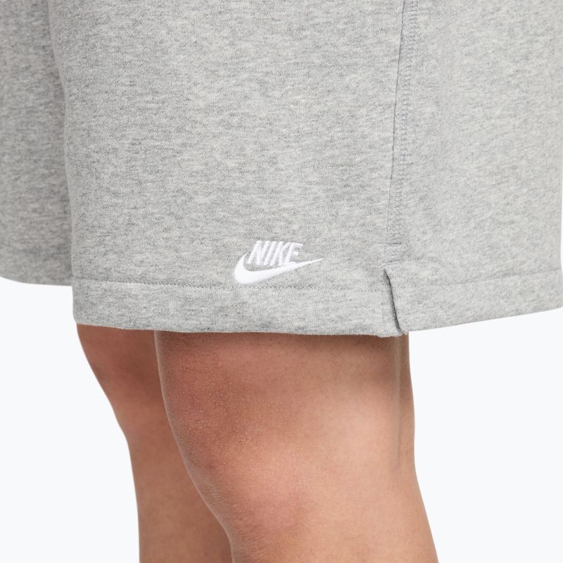 Spodenki męskie Nike Club French Terry Flow dark grey heather/light smoke grey/white 5