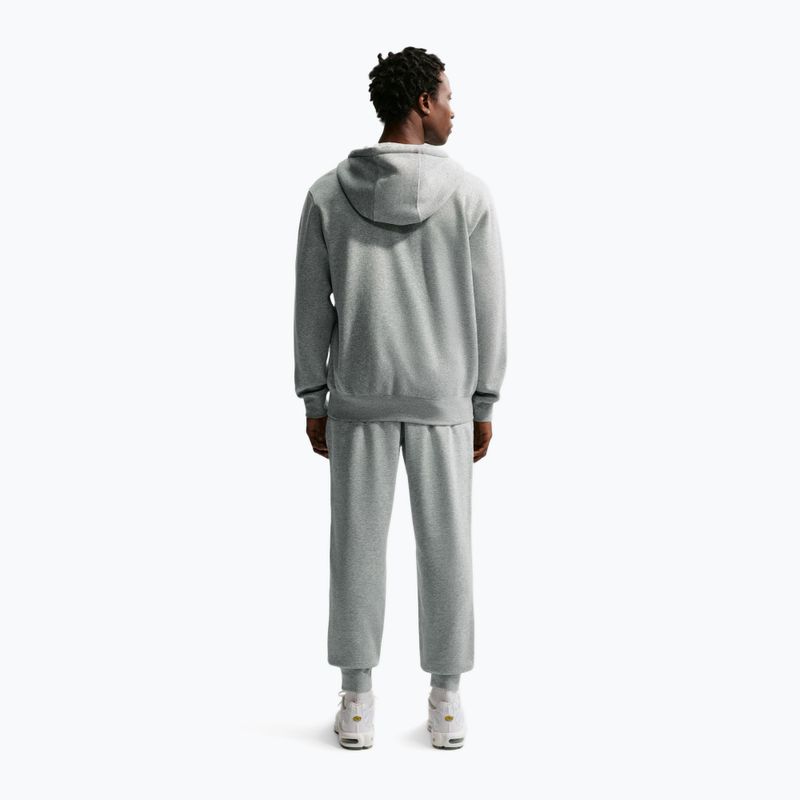 Spodnie męskie Nike Club French Terry Joggers dark grey heather/light smoke grey/white 3