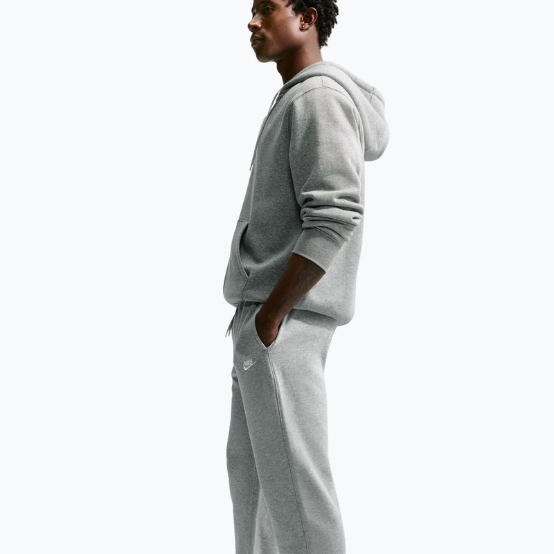 Spodnie męskie Nike Club French Terry Joggers dark grey heather/light smoke grey/white 4