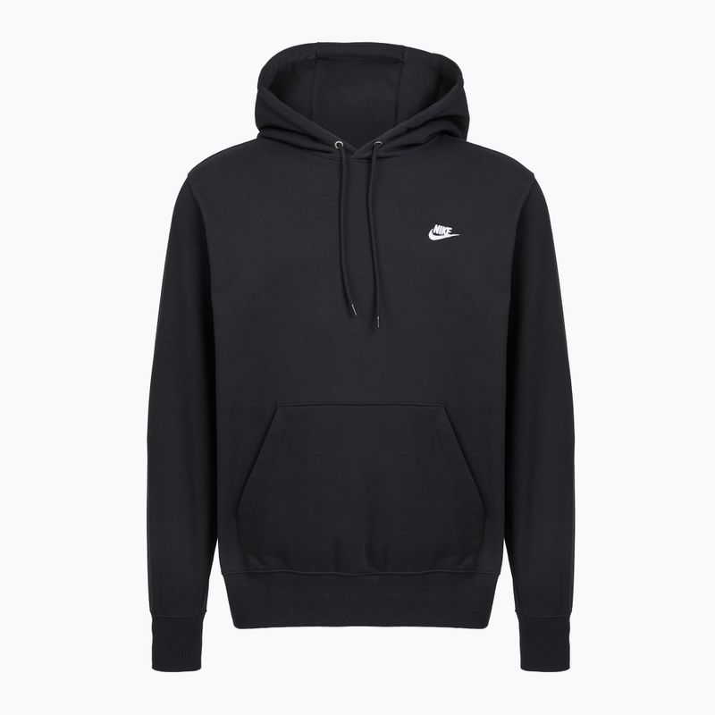 Bluza męska Nike Club French Terry Pullover Hoodie black/black/white 8