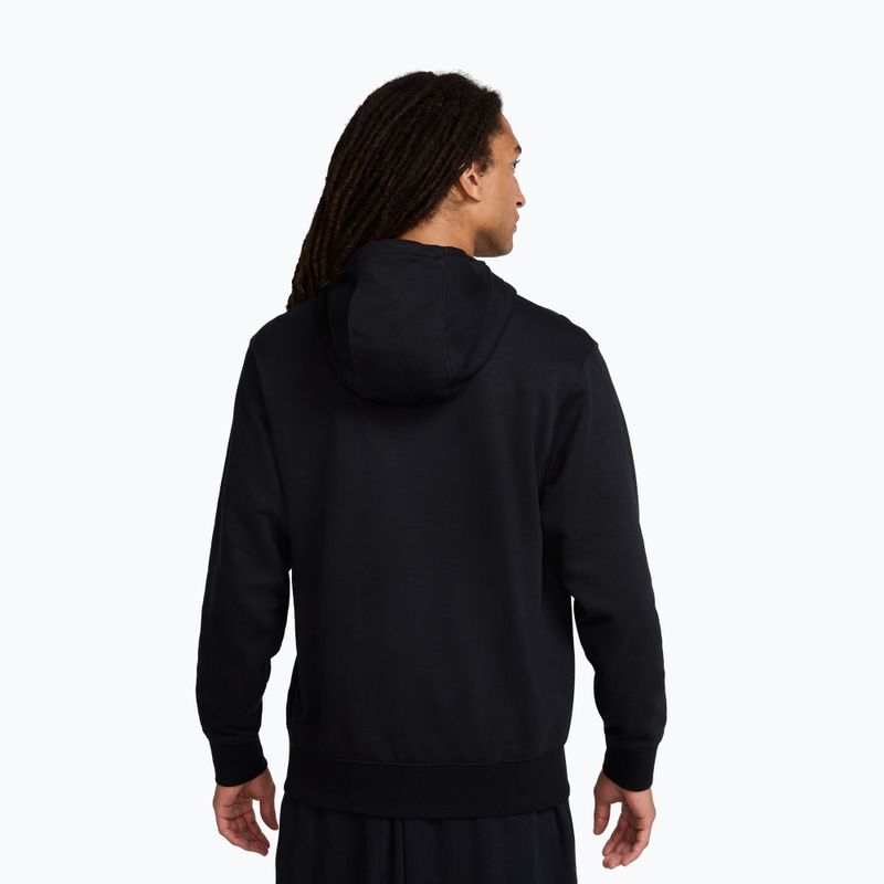 Bluza męska Nike Club French Terry Pullover Hoodie black/black/white 3