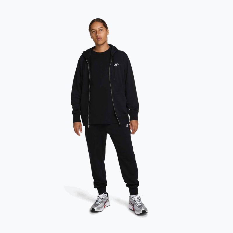 Bluza męska Nike Club FZ Hoodie black/black/white 2