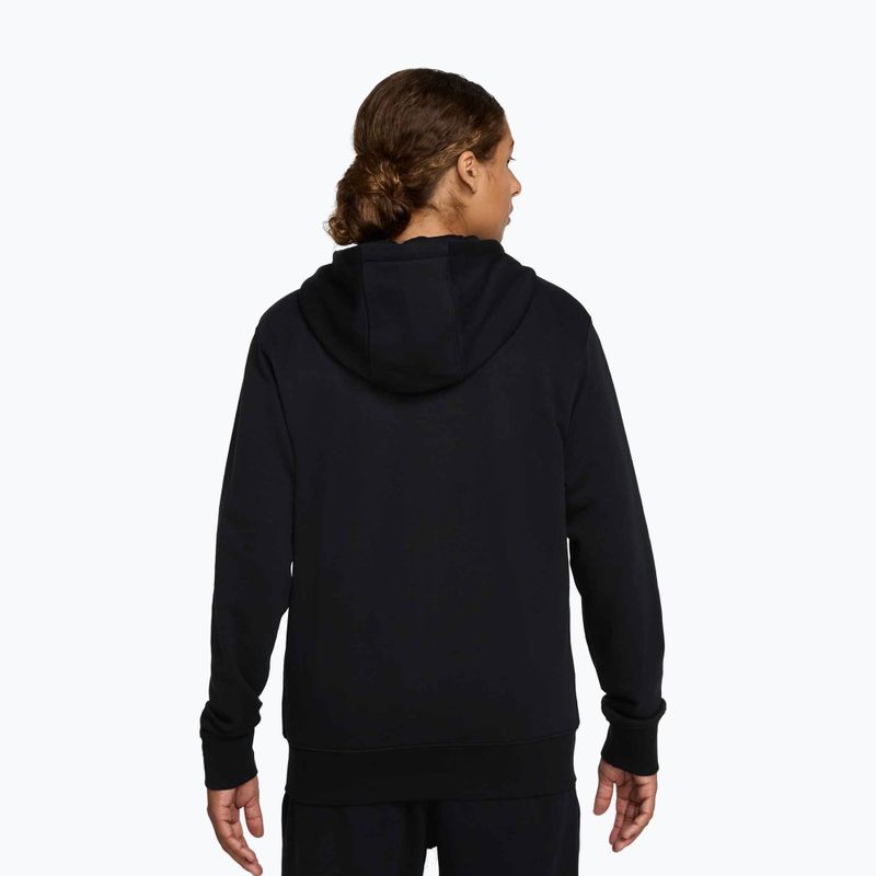 Bluza męska Nike Club FZ Hoodie black/black/white 3