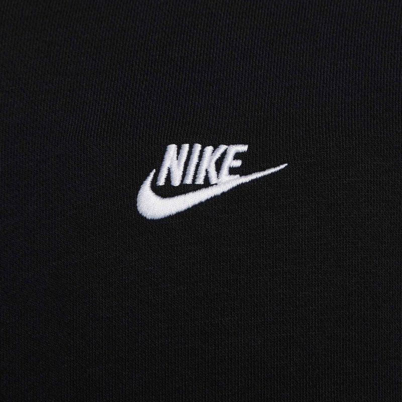 Bluza męska Nike Club FZ Hoodie black/black/white 7