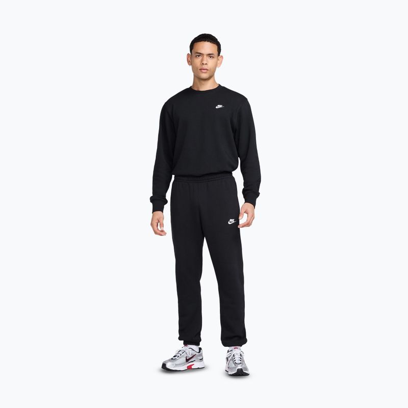 Bluza męska Nike Club French Terry Crew black/white 2