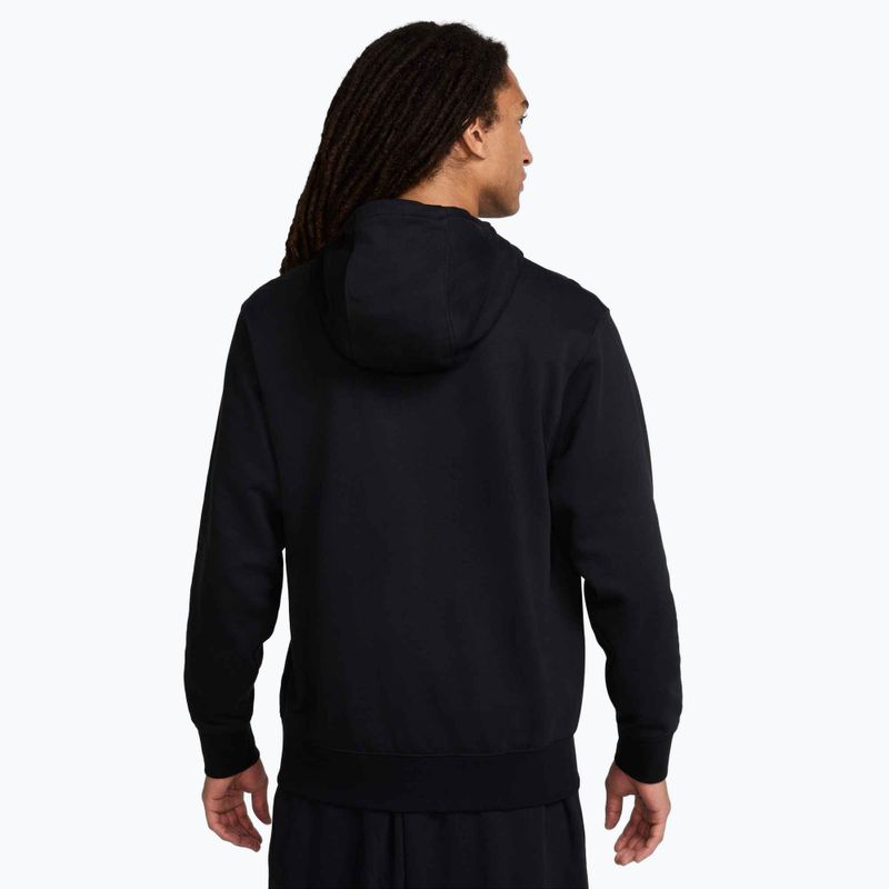 Bluza męska Nike Club French Terry Pullover Hoodie black/black/white 3