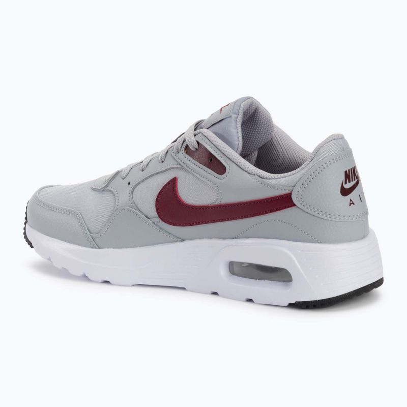 Buty męskie Nike Air Max SC wolf grey / burgundy crush / white / dark team red 3