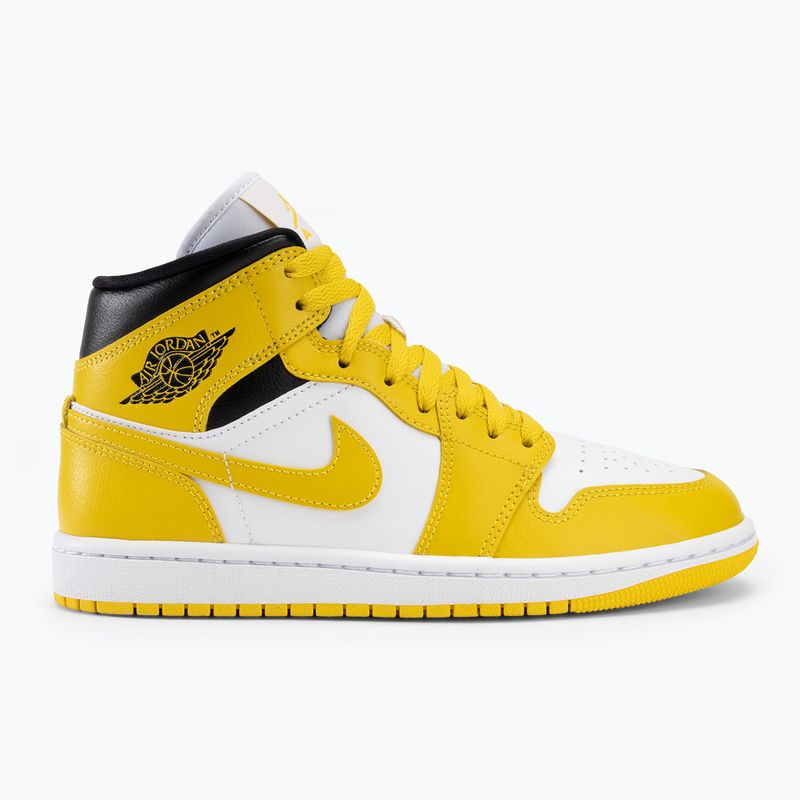 Buty damskie Nike Air Jordan 1 Mid white/black/vivid sulfur 2