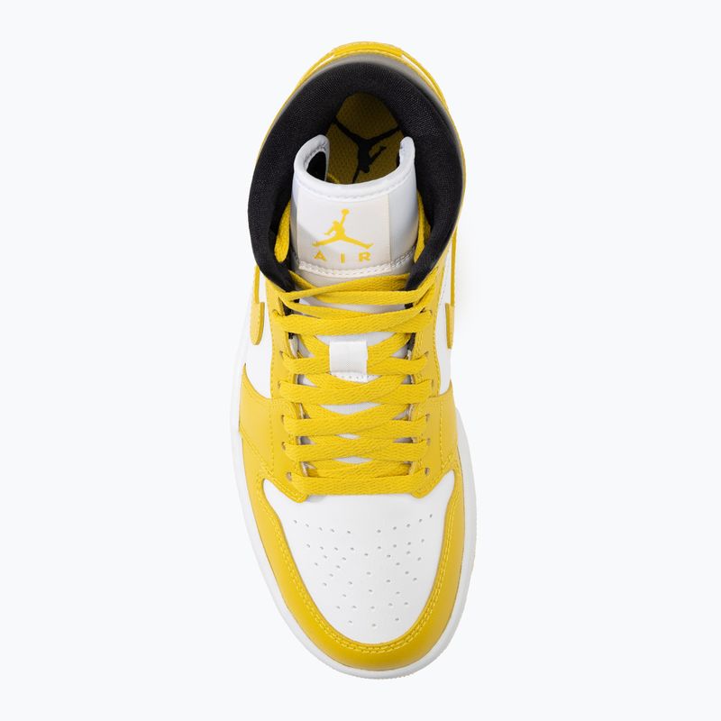 Buty damskie Nike Air Jordan 1 Mid white/black/vivid sulfur 5