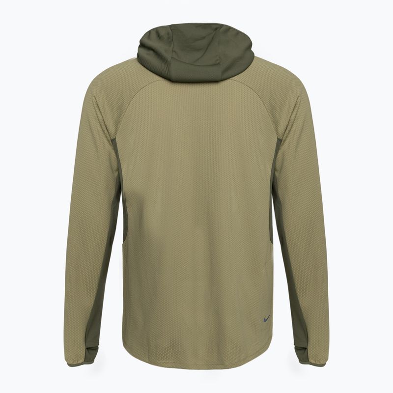 Longsleeve do biegania męski Nike Trail Dri-Fit UV LS Hoodie neutral olive/medium olive/lilac bloom 2