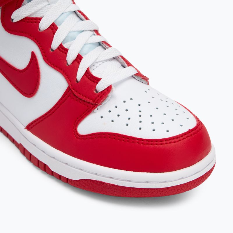 Buty Nike Dunk High white/university red 7