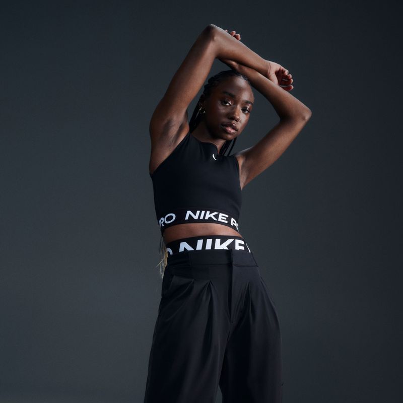 Koszulka treningowa damska Nike Pro Dri-Fit black/white 9