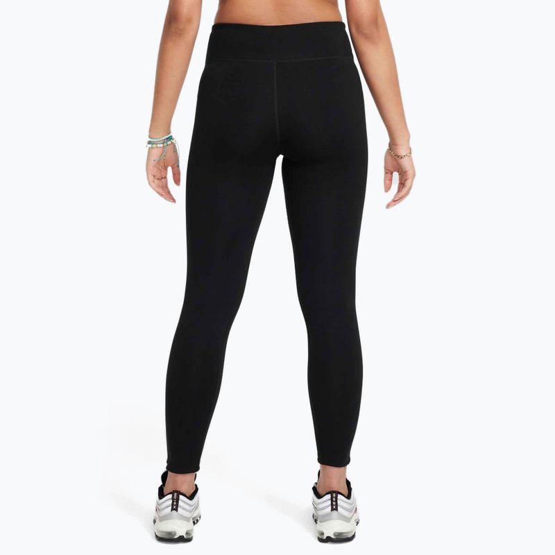 Legginsy dziecięce Nike Sportswear Classic High-Waisted black/white 3