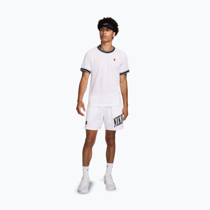 Koszulka tenisowa męska Nike Court Heritage white/black 2