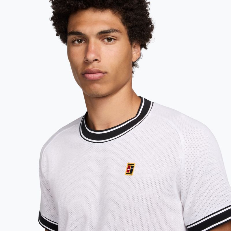 Koszulka tenisowa męska Nike Court Heritage white/black 4