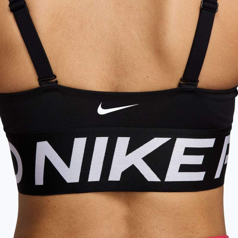 Biustonosz treningowy Nike Pro Indy Plunge black/white/white 7