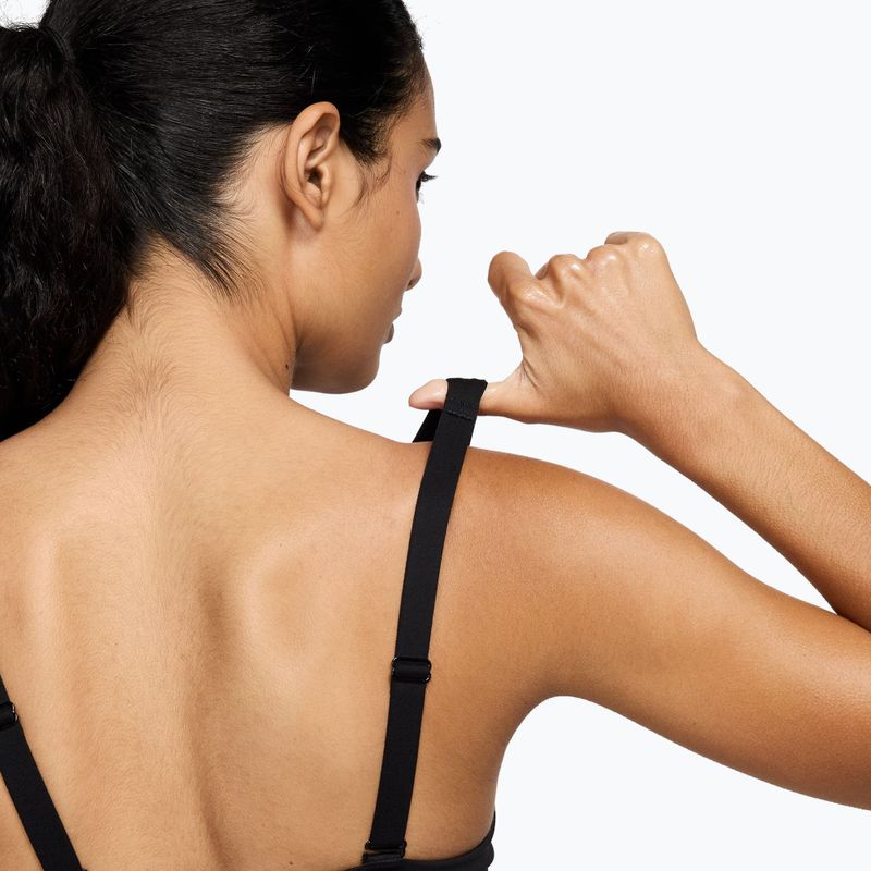 Biustonosz treningowy Nike Pro Indy Plunge black/white/white 8