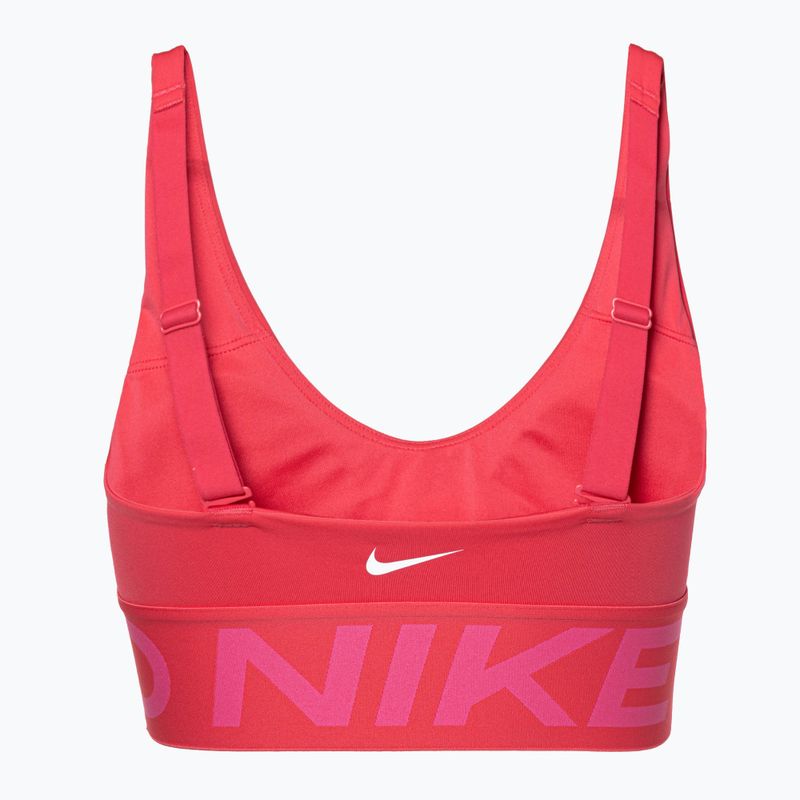 Biustonosz treningowy Nike Pro Indy Plunge aster pink/pink sicle/white 2