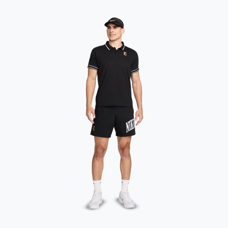 Koszulka tenisowa męska Nike Court Heritage Polo black/white 2