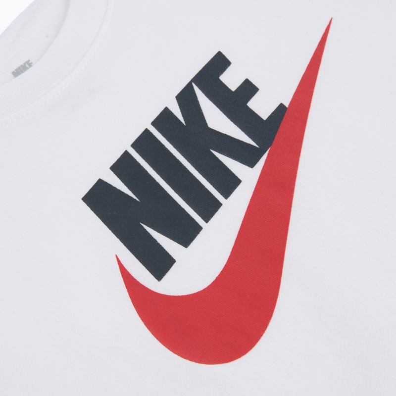 Koszulka dziecięca Nike Sportswear white/obsidian/university red 3