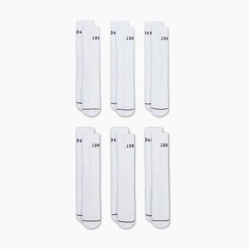 Skarpety Nike Jordan Everyday Crew 6 par white/gym red/black