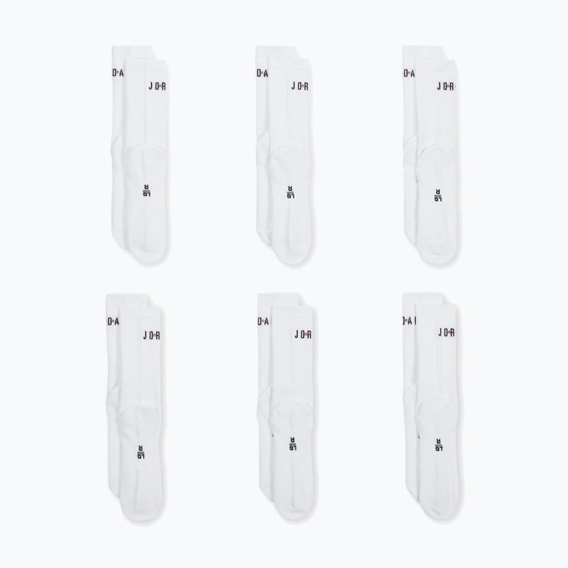 Skarpety Nike Jordan Everyday Crew 6 par white/gym red/black 2