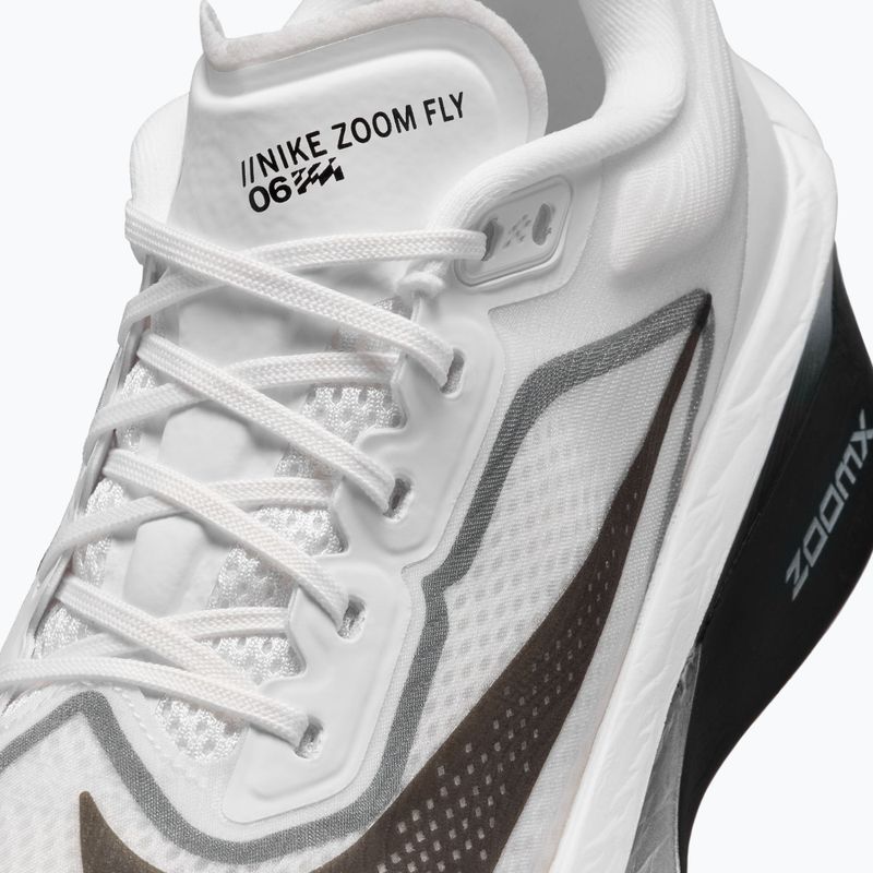 Buty do biegania damskie Nike Zoom Fly 6 white/smoke grey/metallic silver/black 8