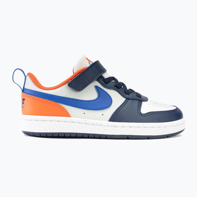 Buty dziecięce Nike Court Borough Low Recraft white/navy/orange 2