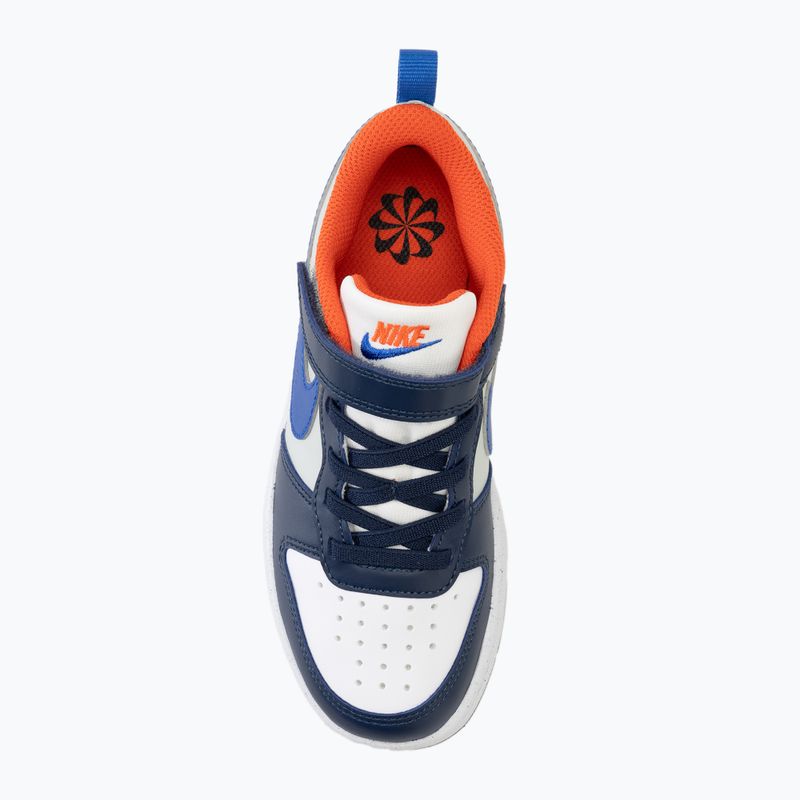 Buty dziecięce Nike Court Borough Low Recraft white/navy/orange 5