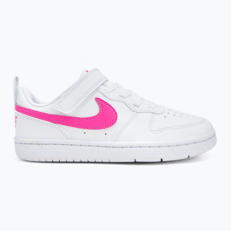 Buty dziecięce Nike Court Borough Low Recraft white/laser fuchsia 2