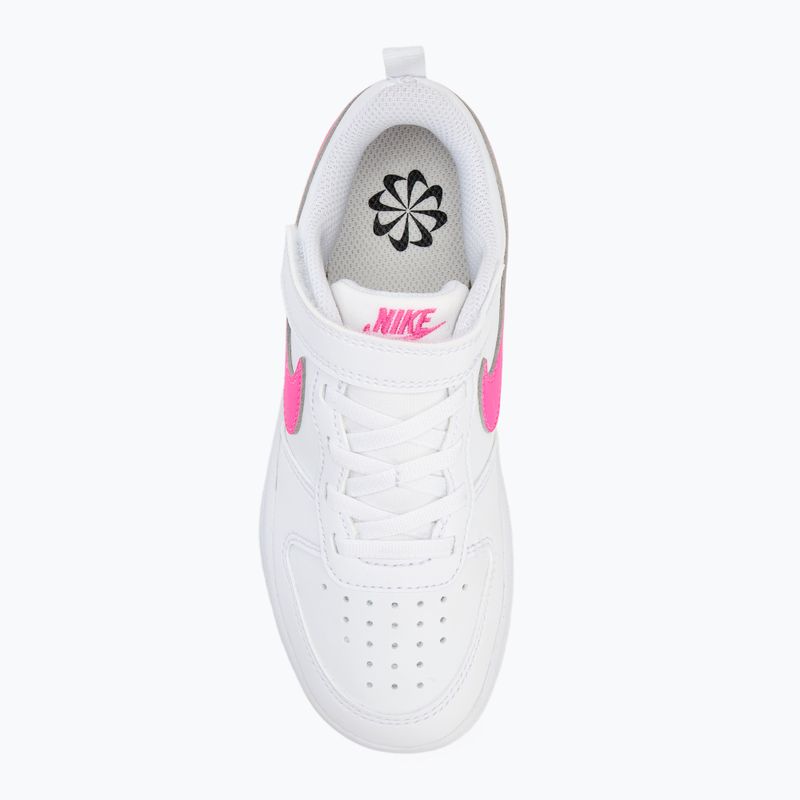 Buty dziecięce Nike Court Borough Low Recraft white/laser fuchsia 5