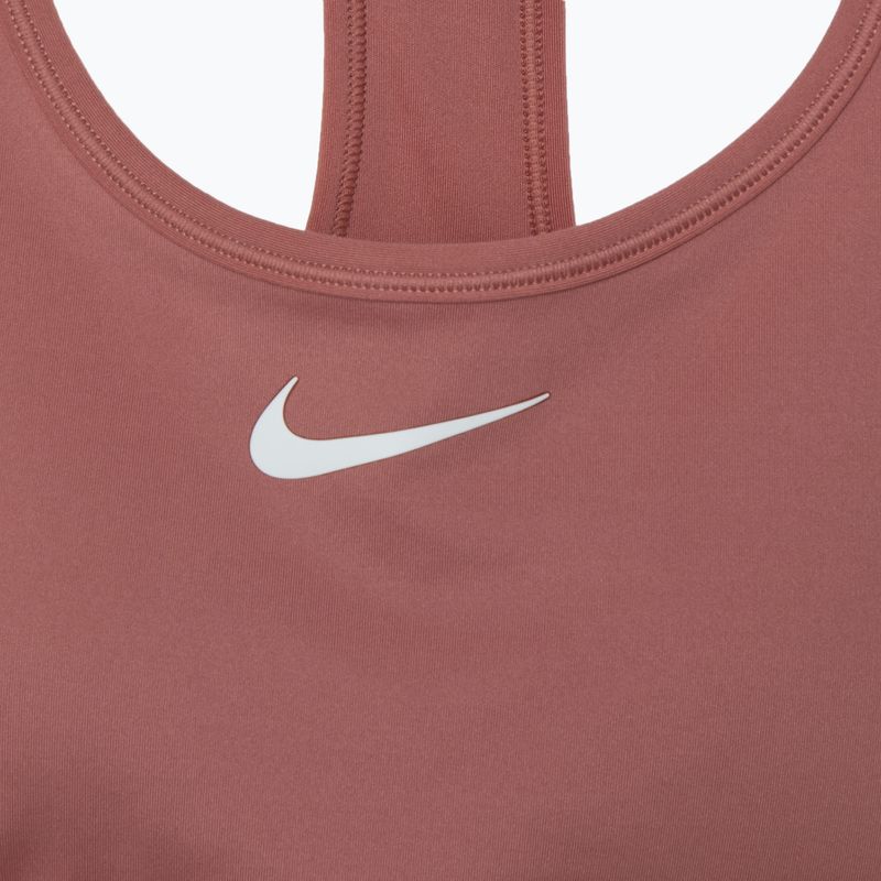 Biustonosz treningowy Nike Swoosh Medium Support canyon pink/white 3