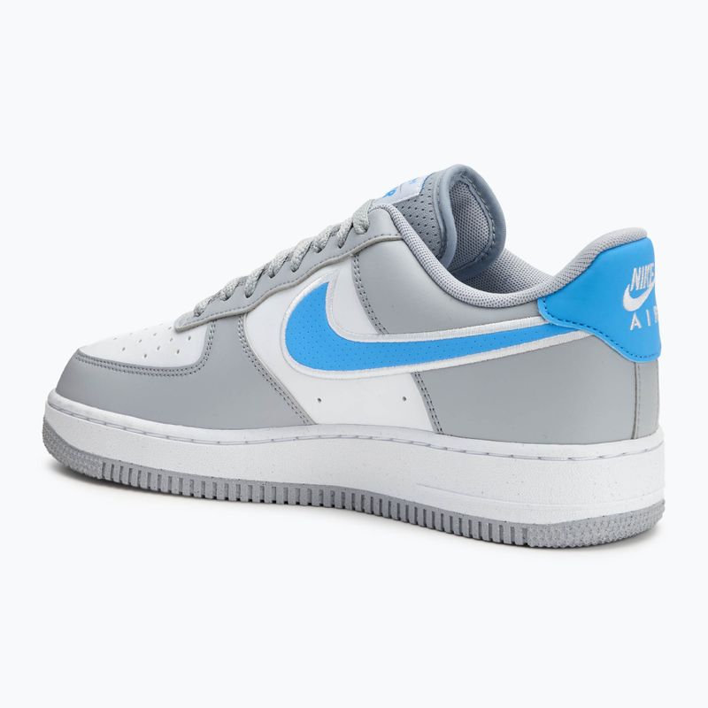 Buty męskie Nike Air Force 1 '07 Next Nature wolf grey / white / university bluebi 3