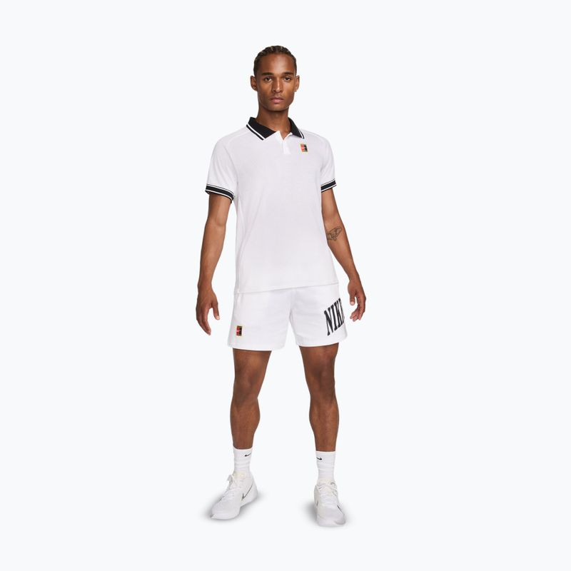Koszulka tenisowa męska Nike Court Heritage Polo white/black 2
