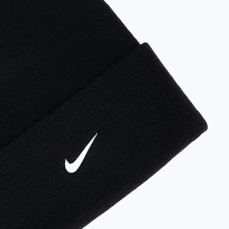 Czapka zimowa Nike Peak Swoosh Beanie black/white 3