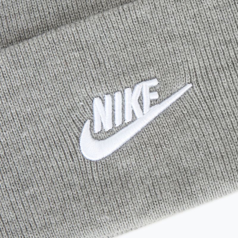 Czapka zimowa Nike Peak Futura Beanie dark grey heather/white 3