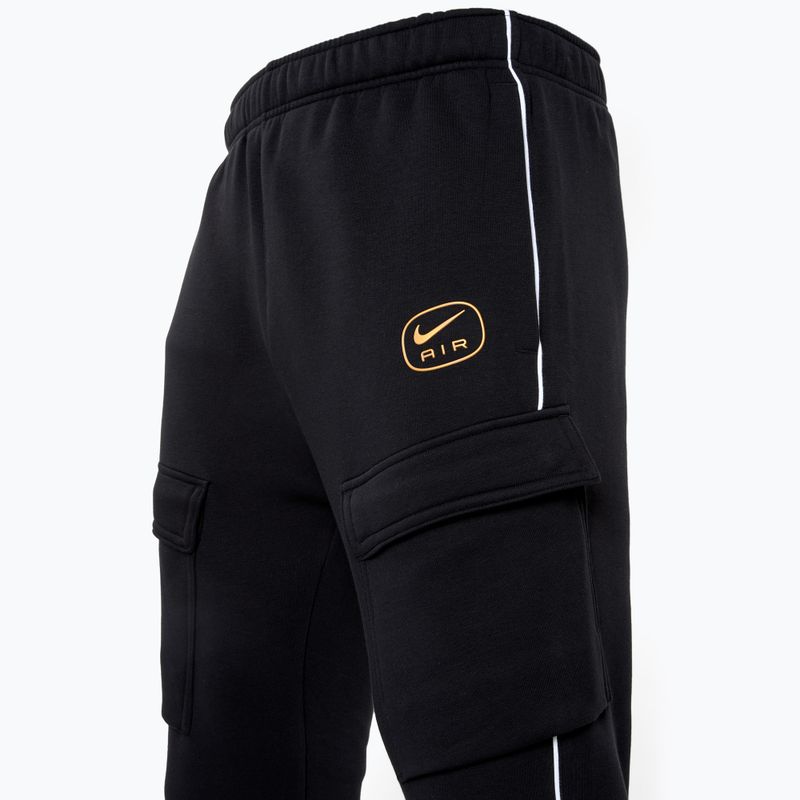 Spodnie męskie Nike Air Fleece Cargo black/metallic gold 3