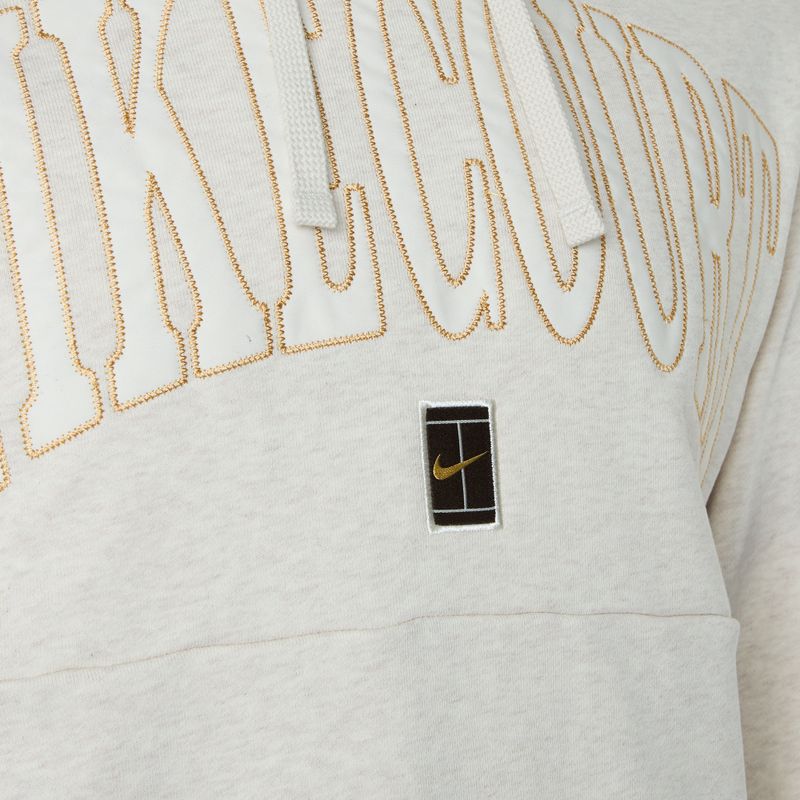 Bluza tenisowa męska Nike Court Dri-Fit Heritage Hoodie light orewood brown/pale ivory 3