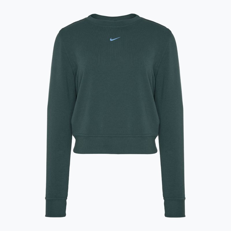 Bluza damska Nike Dri-FIT One Crew Neck French Terry vintage green/ black