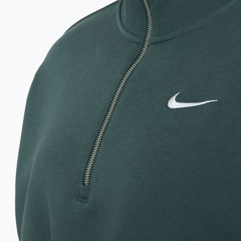 Bluza damska Nike Sportswear Phoenix Fleece 1/2 Zip Cropped vintage green/ sail 3