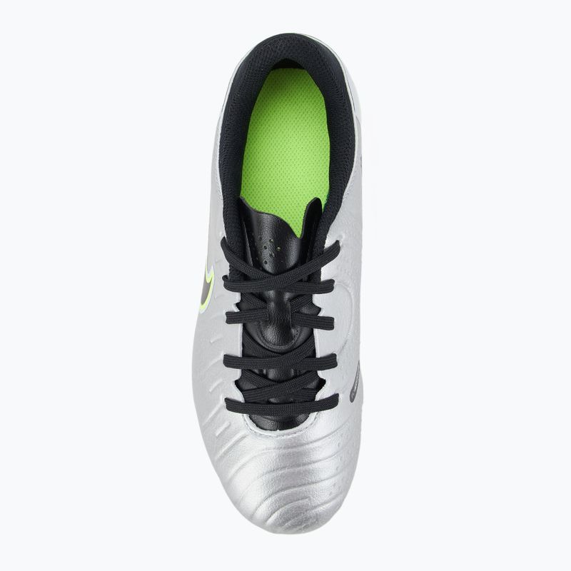 Buty piłkarskie dziecięce Nike Tiempo Legend 10 Academy FG/MG metallic silver/volt/black 5