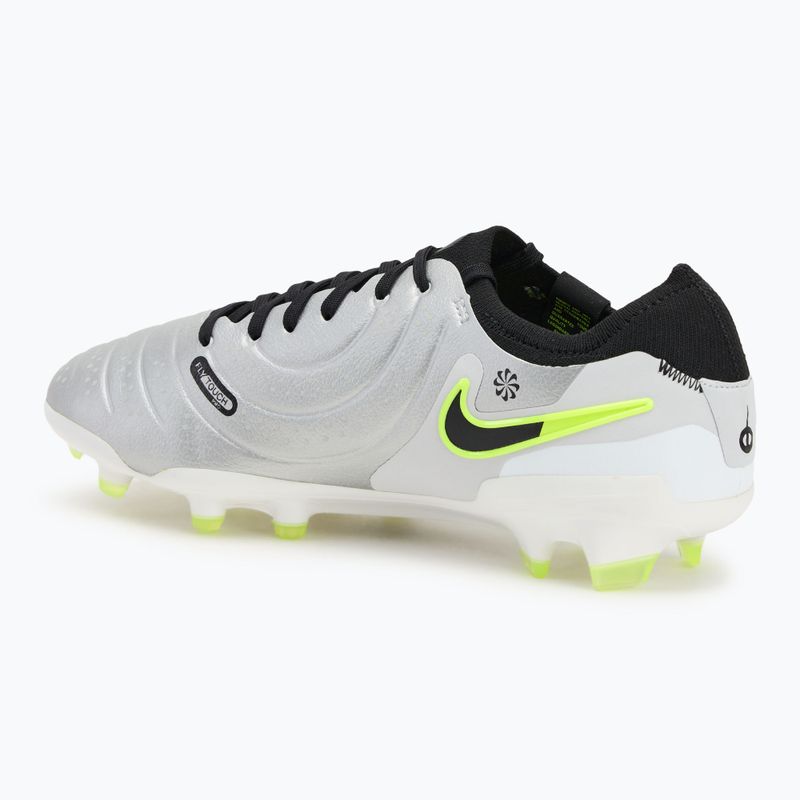 Buty piłkarskie męskie Nike Tiempo Legend 10 Pro FG metallic silver/volt/black 3