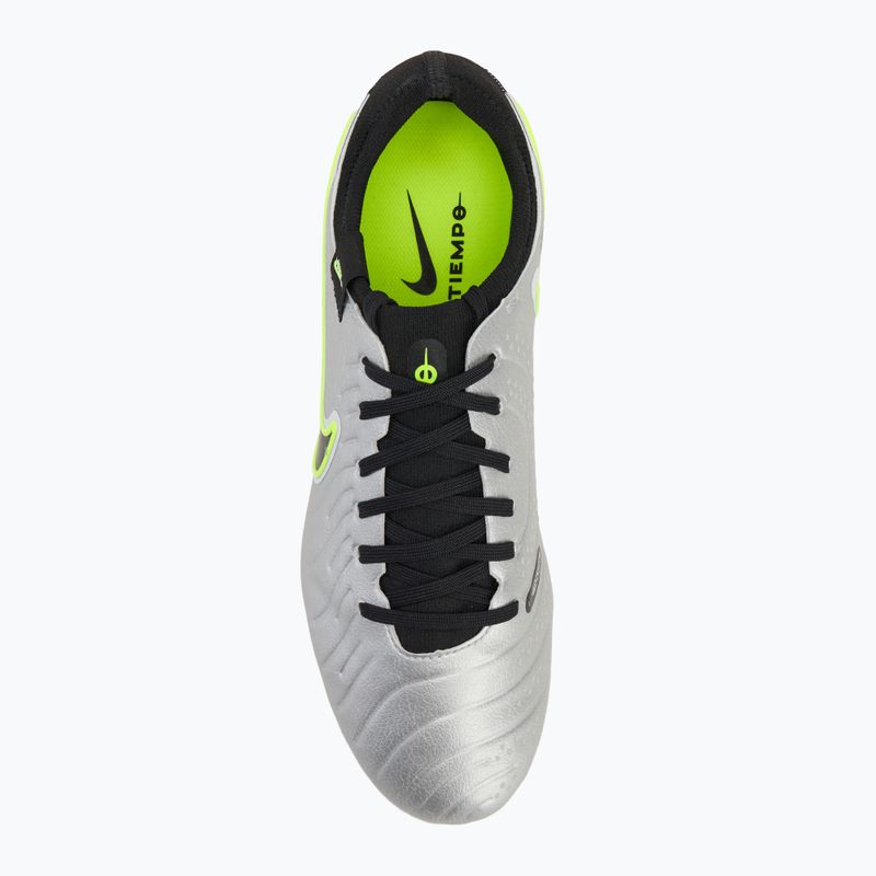 Buty piłkarskie męskie Nike Tiempo Legend 10 Pro FG metallic silver/volt/black 5