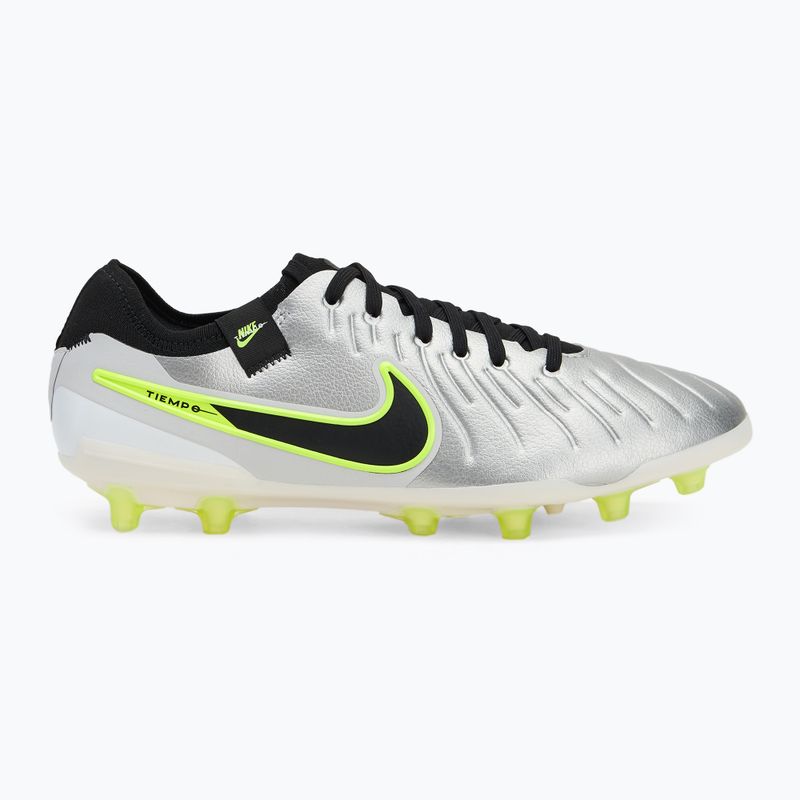 Buty piłkarskie męskie Nike Legend 10 Pro Ag-Pro metallic silver/ volt/ black 2