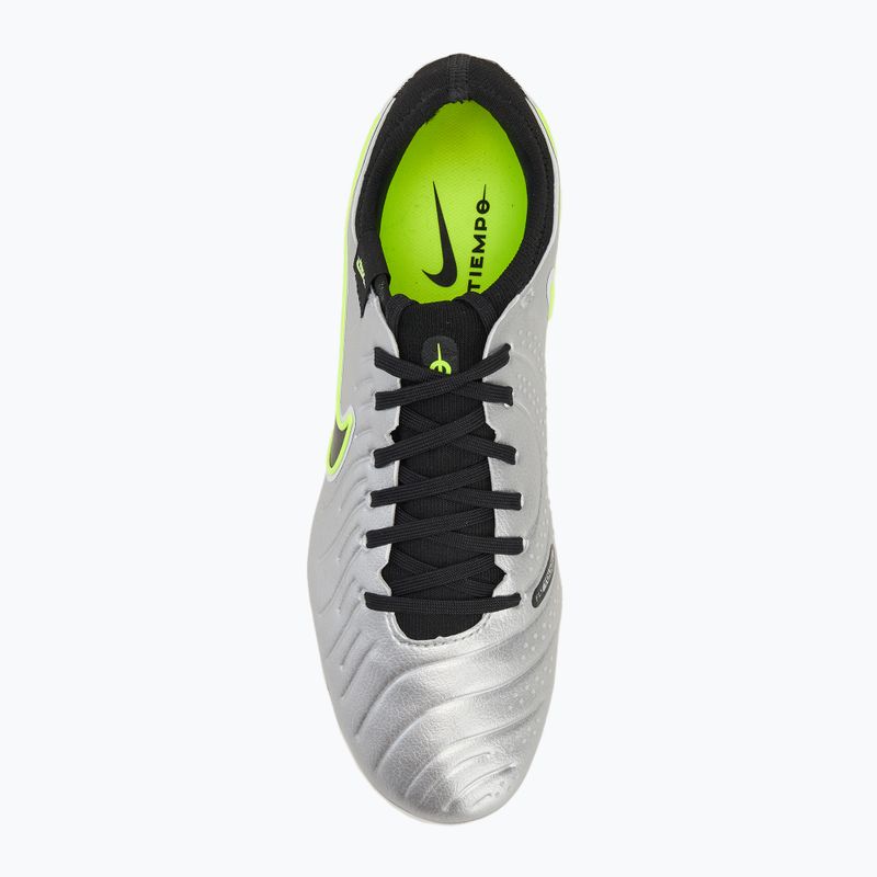 Buty piłkarskie męskie Nike Legend 10 Pro Ag-Pro metallic silver/ volt/ black 5