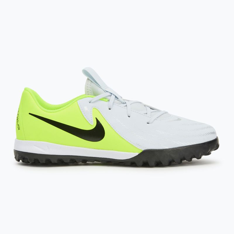 Buty piłkarskie dziecięce Nike Phantom GX 2 Academy TF metallic silver/volt/black 2