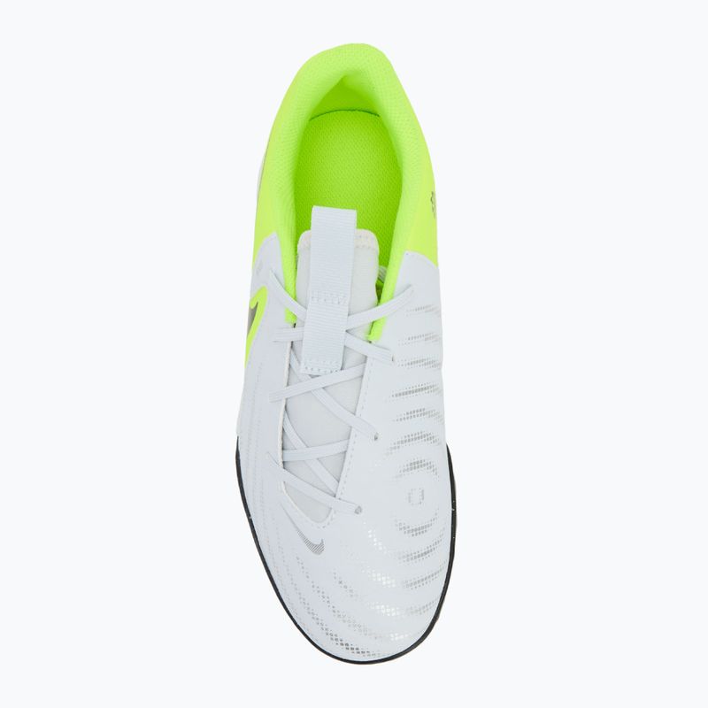 Buty piłkarskie dziecięce Nike Phantom GX 2 Academy TF metallic silver/volt/black 5