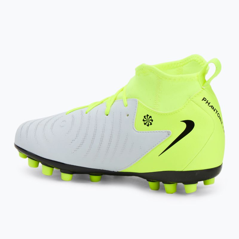 Buty piłkarskie dziecięce Nike Phantom Luna 2 Academy AG Jr metallic silver/black/volt 3
