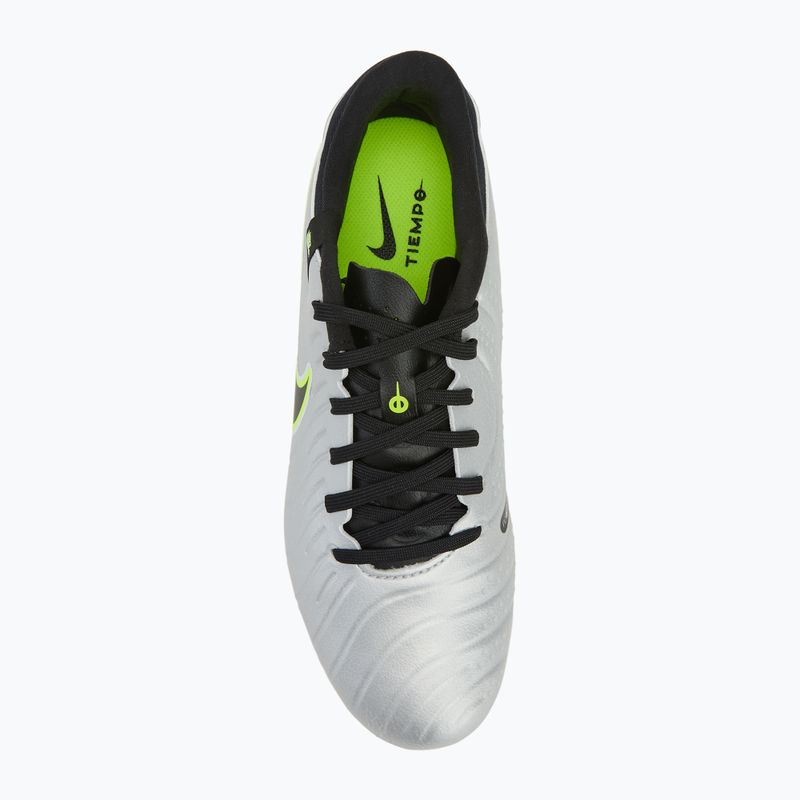 Buty piłkarskie męskie Nike Tiempo Legend 10 Academy FG/MG metallic silver/volt/black 5