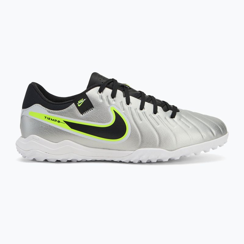 Buty piłkarskie męskie Nike Tiempo Legend 10 Academy TF metallic silver/volt/black 2